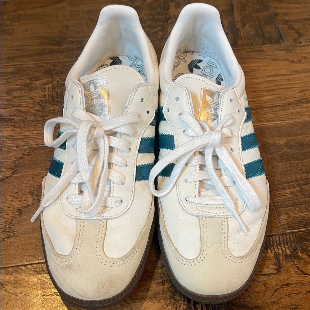 Adidas Samba OG Cloud White (Cream)
Legacy Teal Women's Size 10 Sneakers - Picture 6 of 10